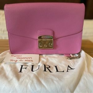 Authentic Furla Metropolis Leather Shoulder Bag